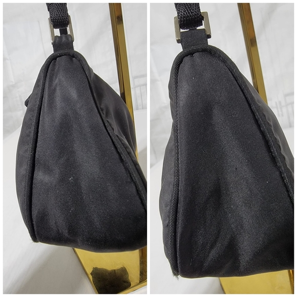 PRADA Tessuto Pochette Accessory Shoulder Bag Black - Picture 12 of 15